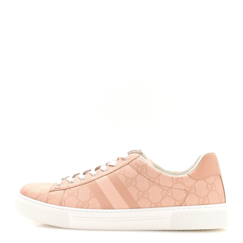 Gucci GG Supreme Tonal Web Womens New Ace Sneakers 41 Pink