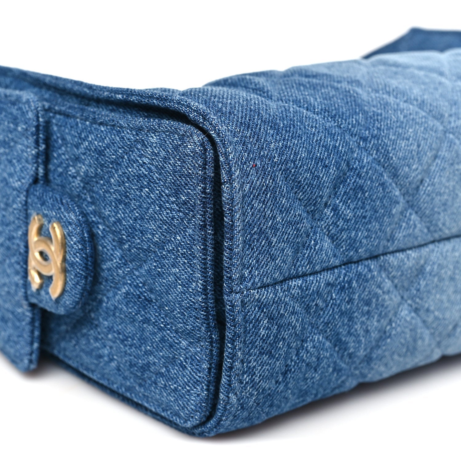 Chanel Washed Denim Quilted Mini Chanel 25 Handbag Blue