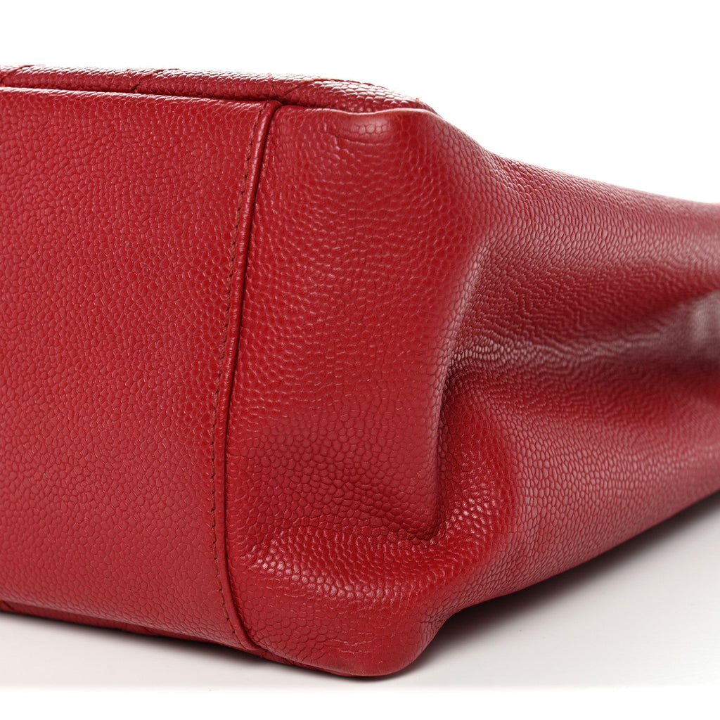 Chanel Caviar Quilted Grand Shopping Tote GST Red