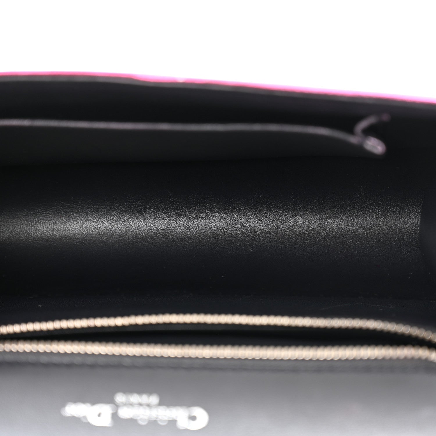 Christian Dior Metallic Lizard Small Diorama Flap Bag Fuchsia