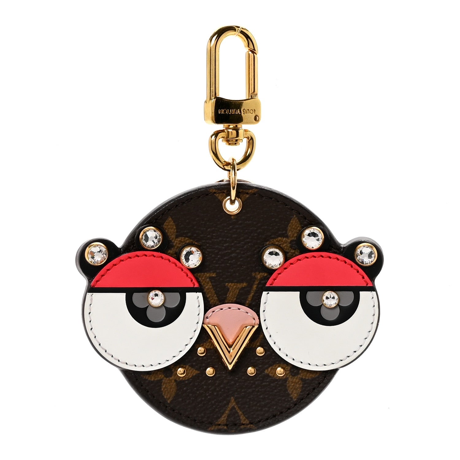 Louis Vuitton Monogram Animal Faces Bird Bag Charm