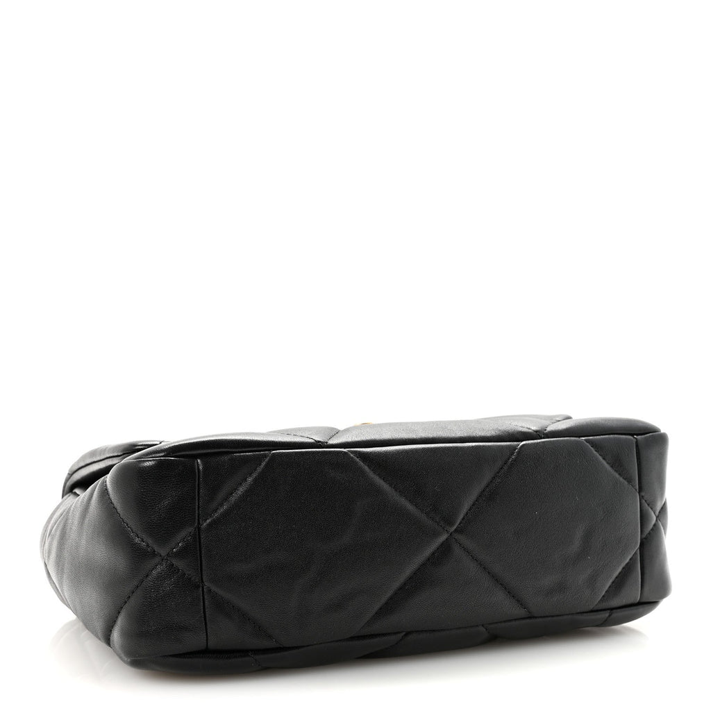 Chanel Lambskin Quilted Medium Chanel 19 Flap Black
