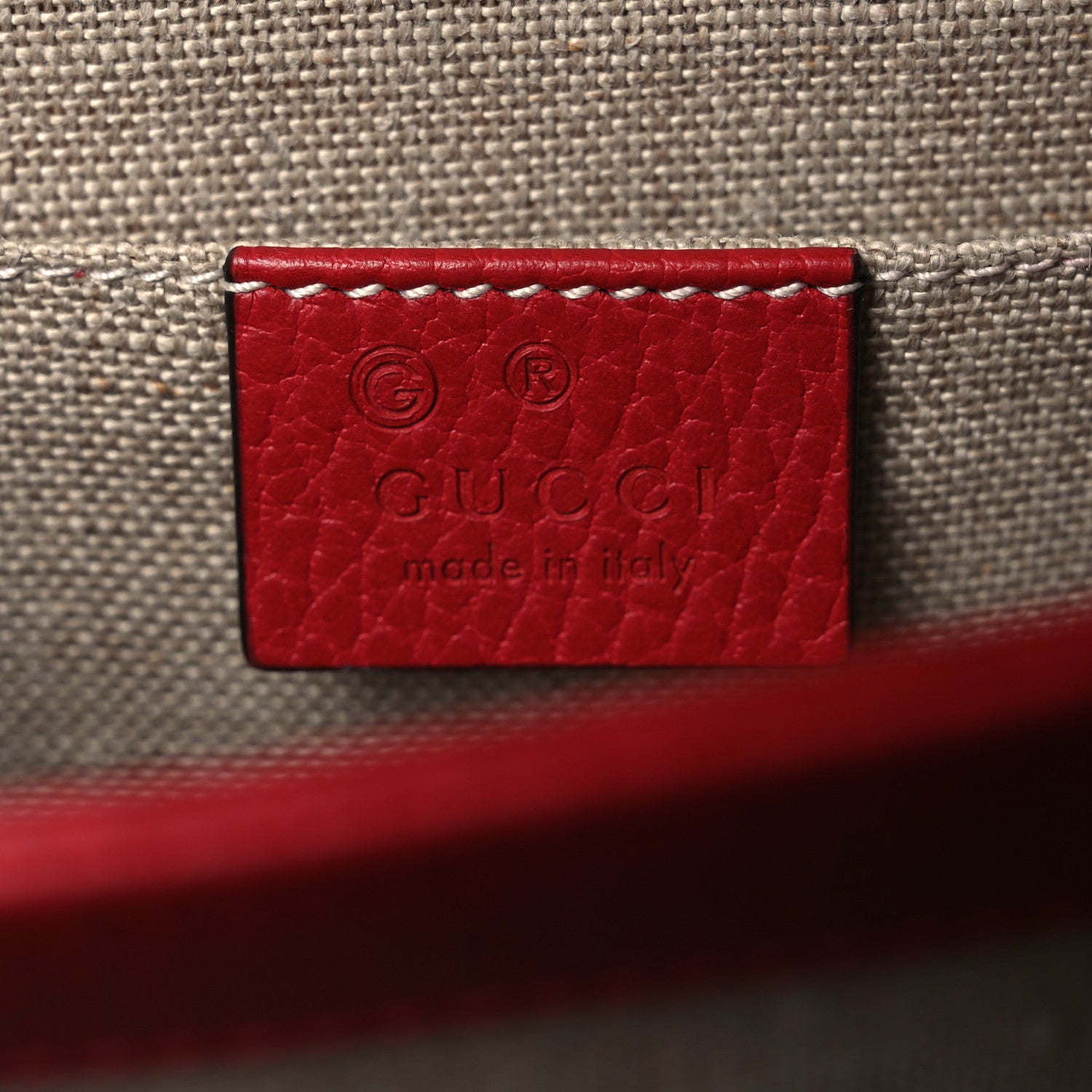 Gucci Dollar Calfskin Small Interlocking G Shoulder Bag Red