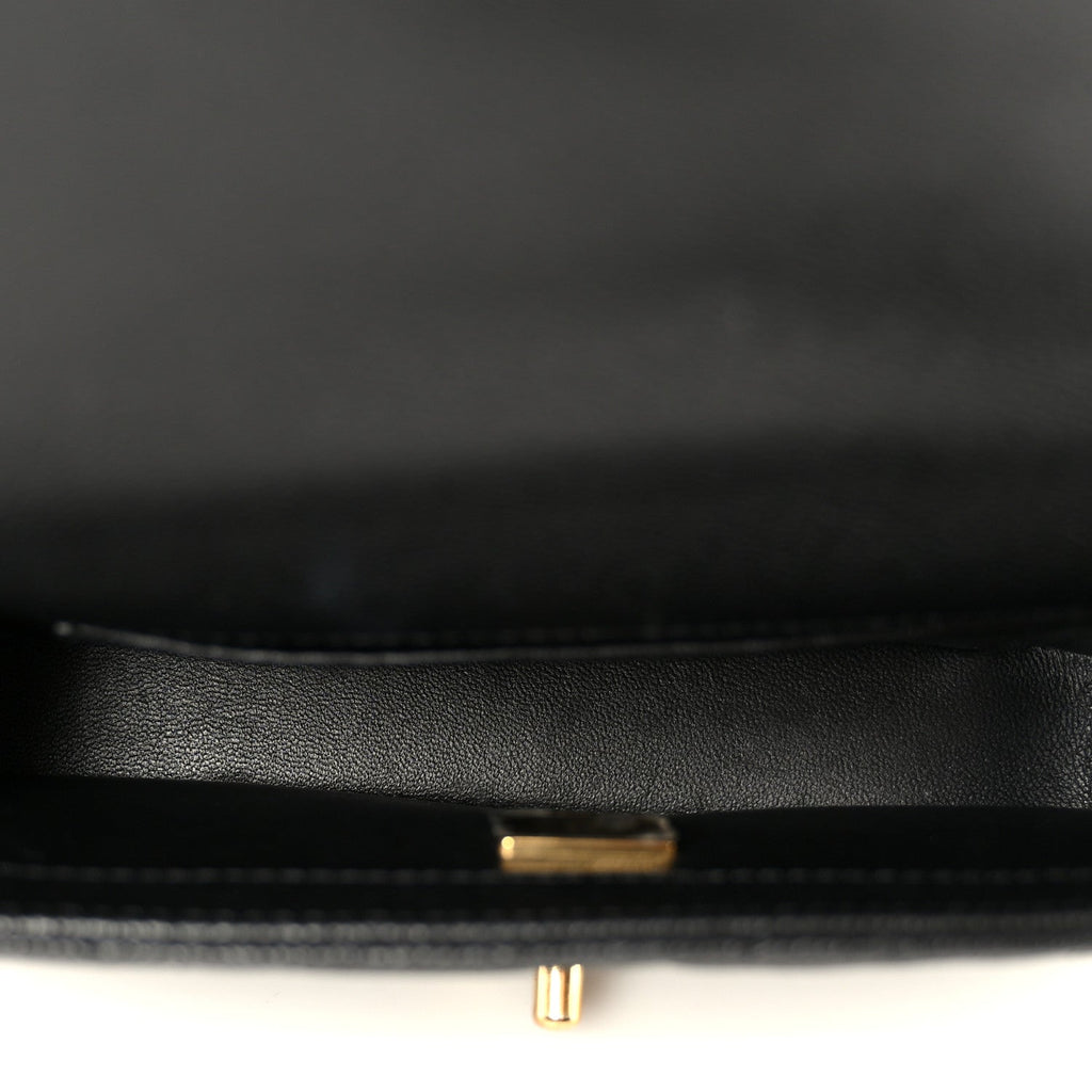 Chanel Caviar Quilted Mini Sweetheart Rectangular Flap Black