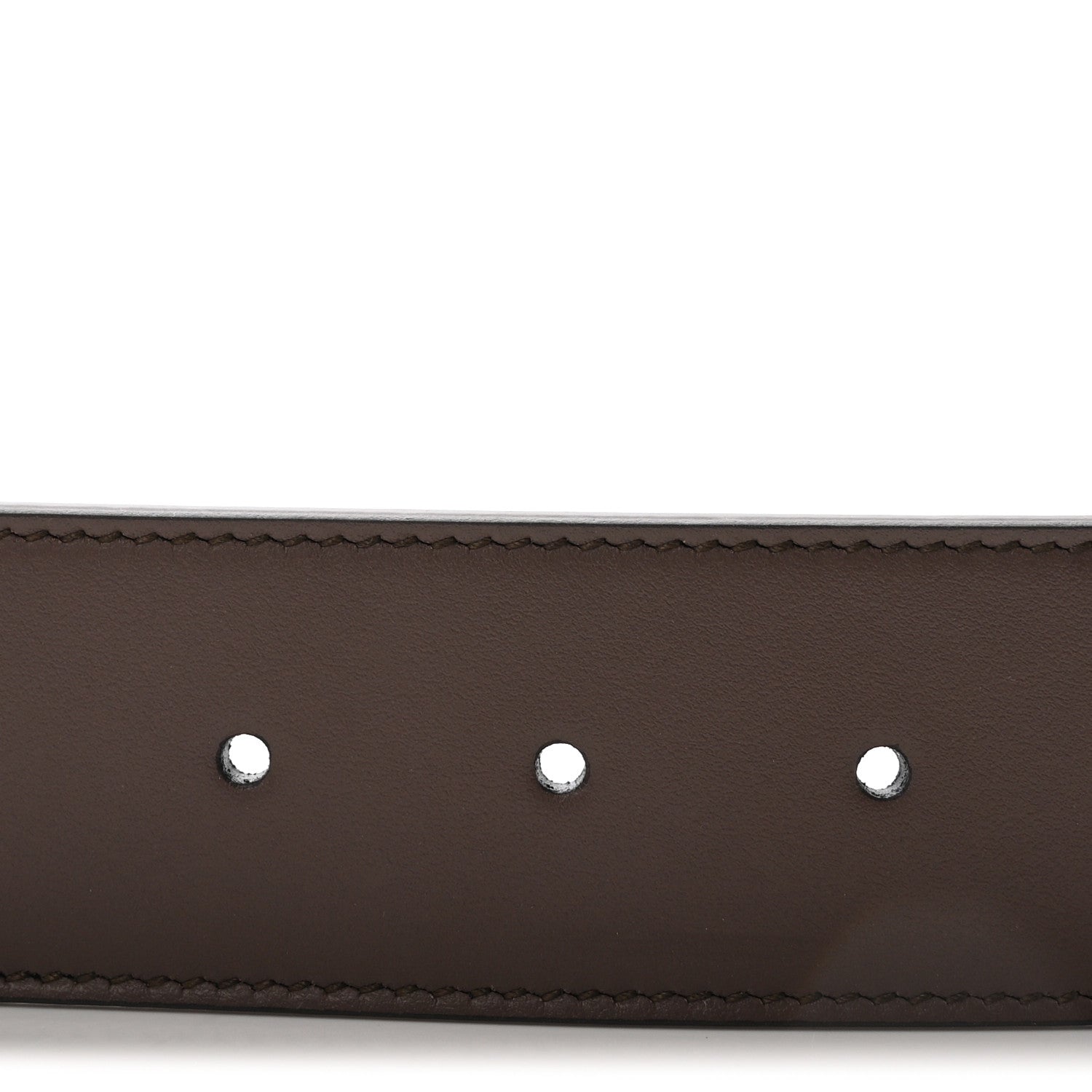 Gucci GG Supreme Monogram Matte Plutone Calfskin Double G 40mm Belt 75 30 Beige Ebony New Acero