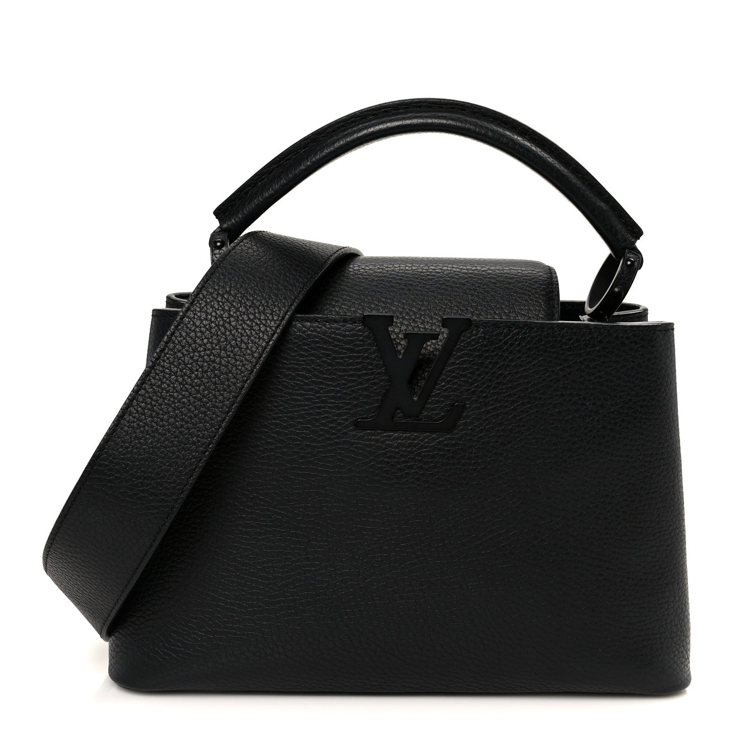 Louis Vuitton Taurillon Capucines BB Matte Black