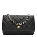 Chanel Caviar Quilted Wallet on Chain WOC Black