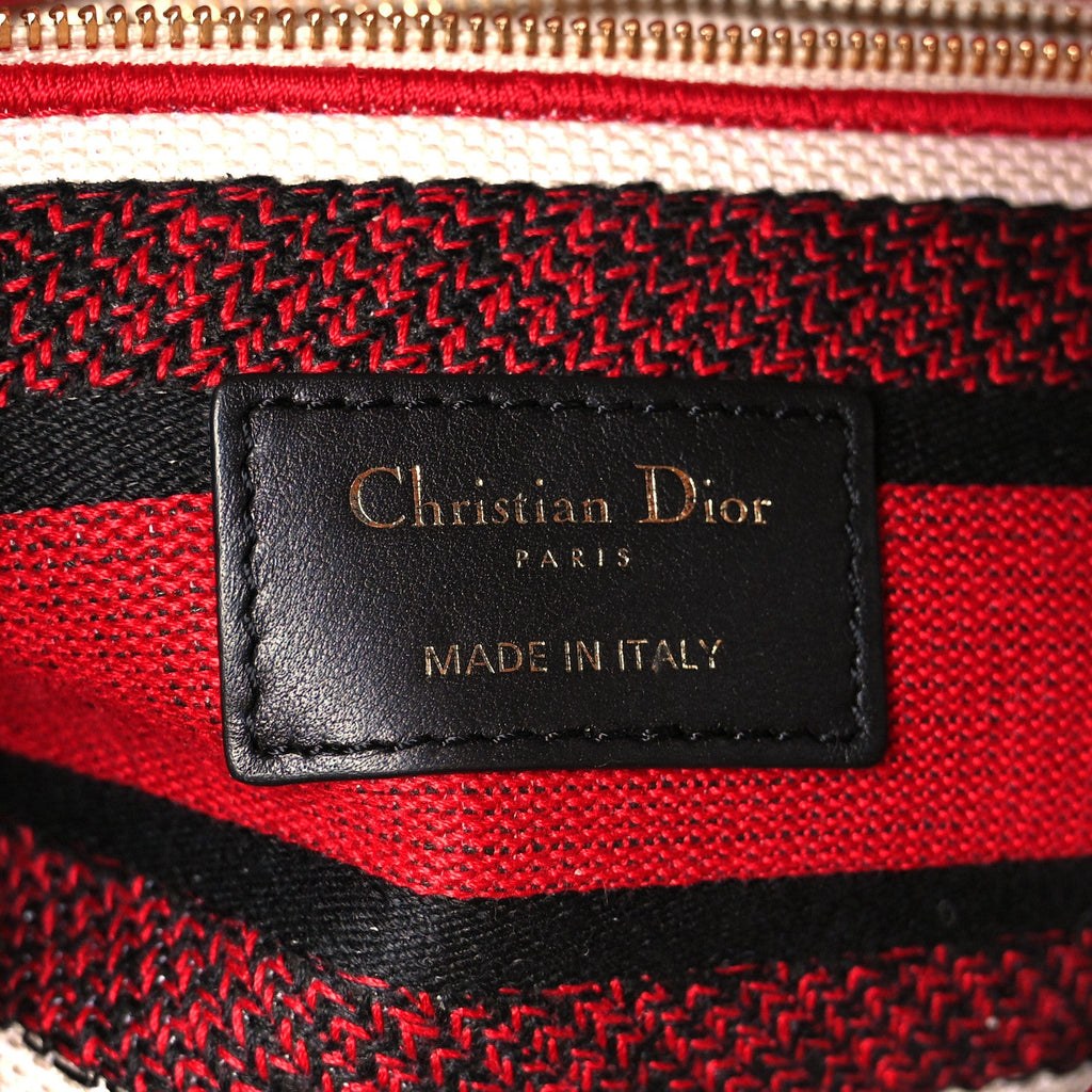 Christian Dior Canvas Medium DiorAmour Dots Lady D-Lite Red