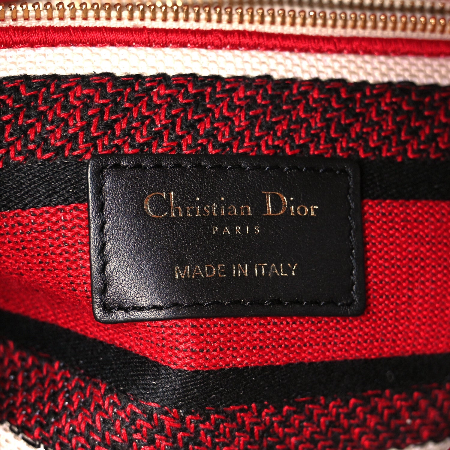 Christian Dior Canvas Medium DiorAmour Dots Lady D-Lite Red