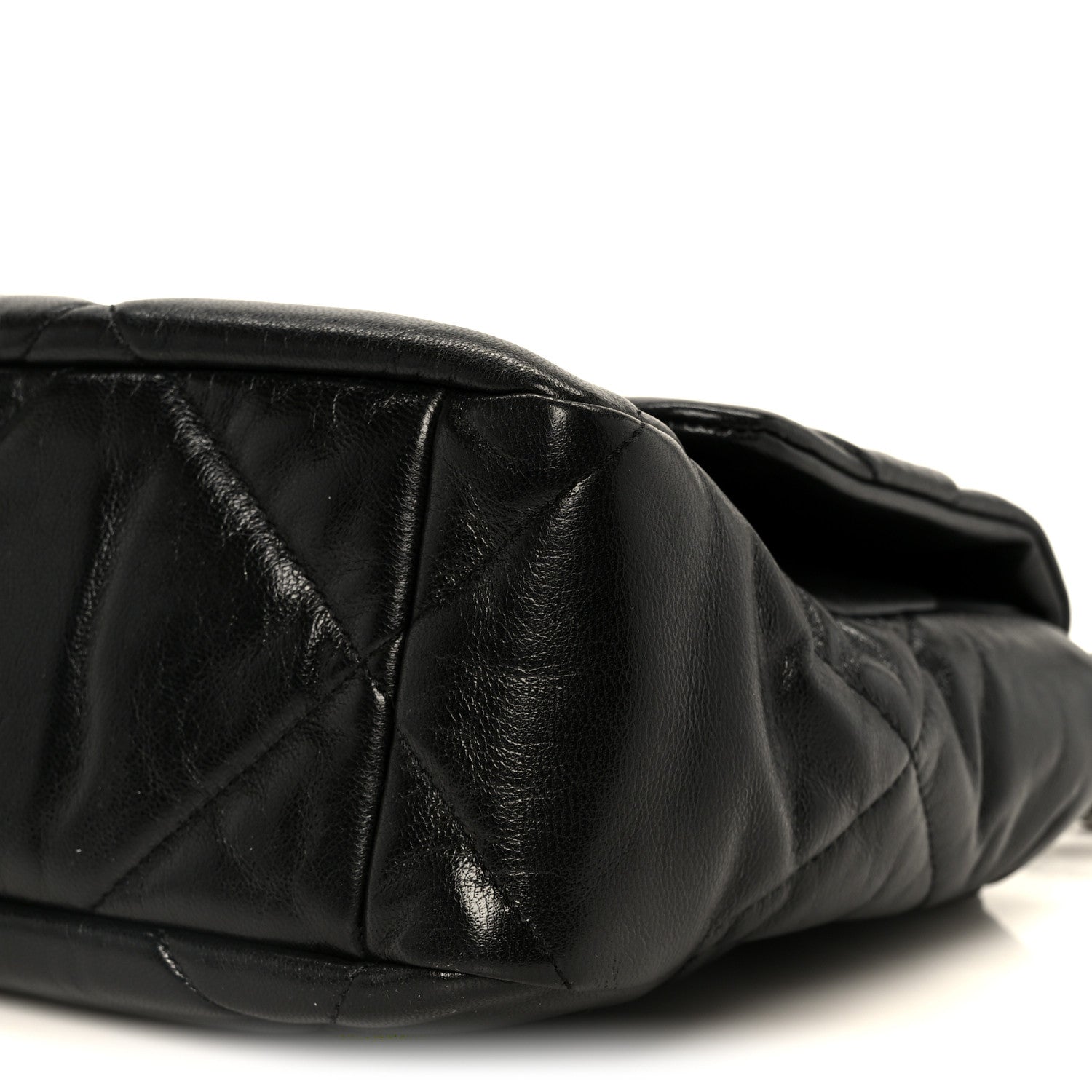 Chanel Goatskin Quilted Large Chanel 19 Flap Black
