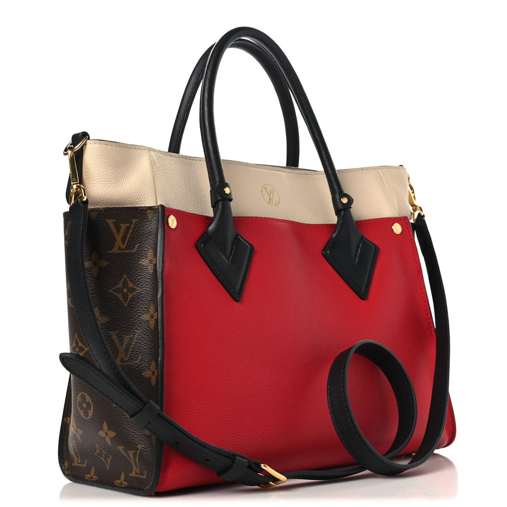 Louis Vuitton Calfskin Monogram On My Side Pirate Red