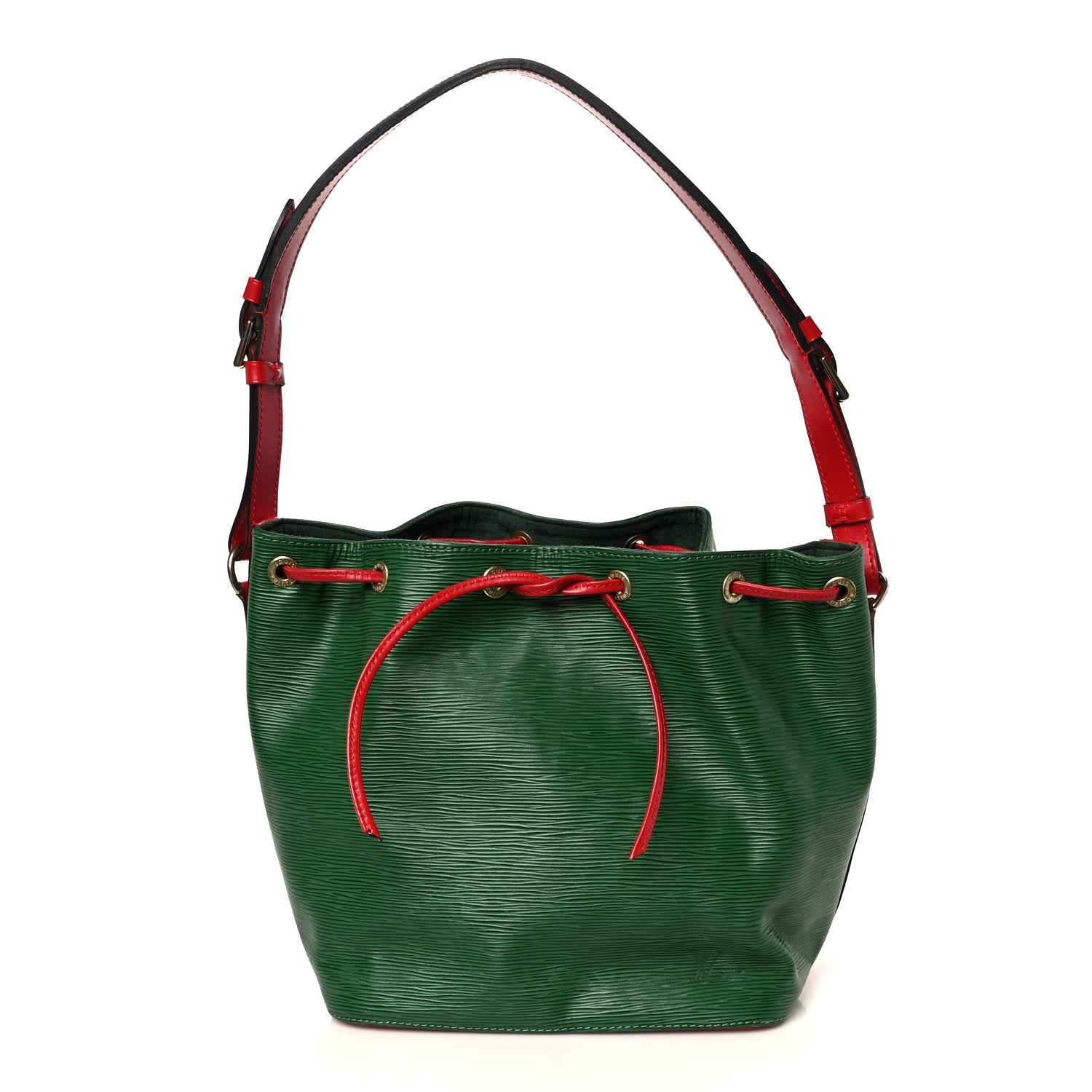 Louis Vuitton Epi Bi-Color Petit Noe Borneo Castillan Red
