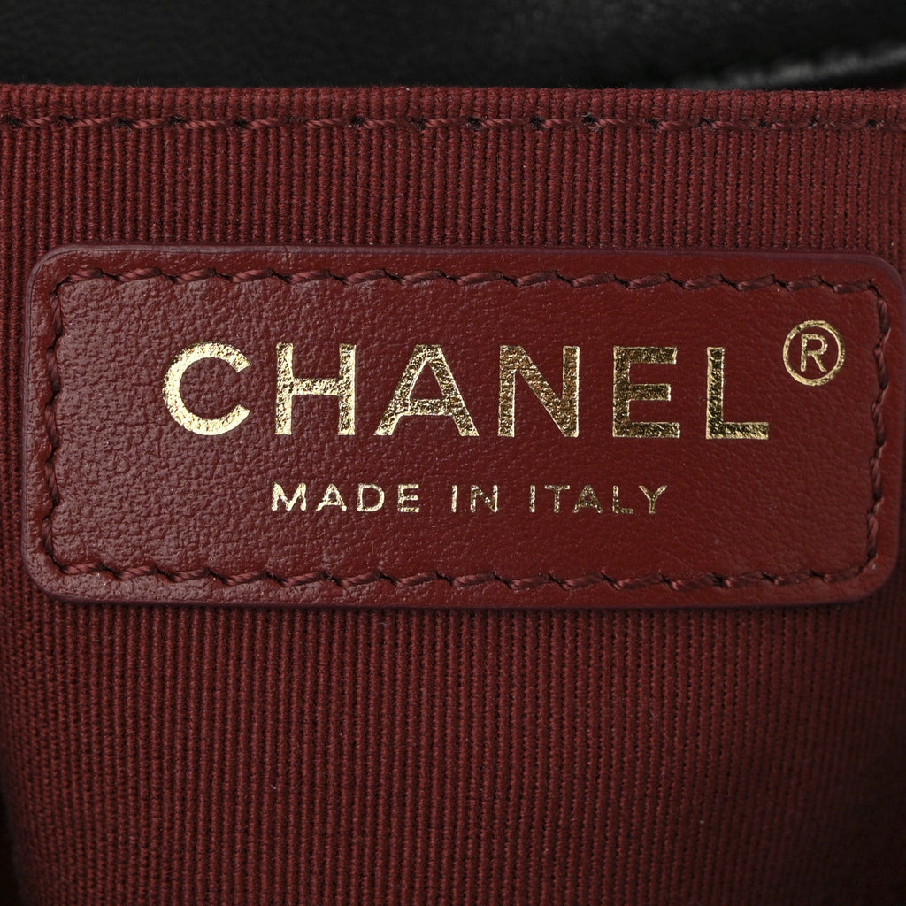 Chanel Lambskin Quilted Mini Side Note Flap Black