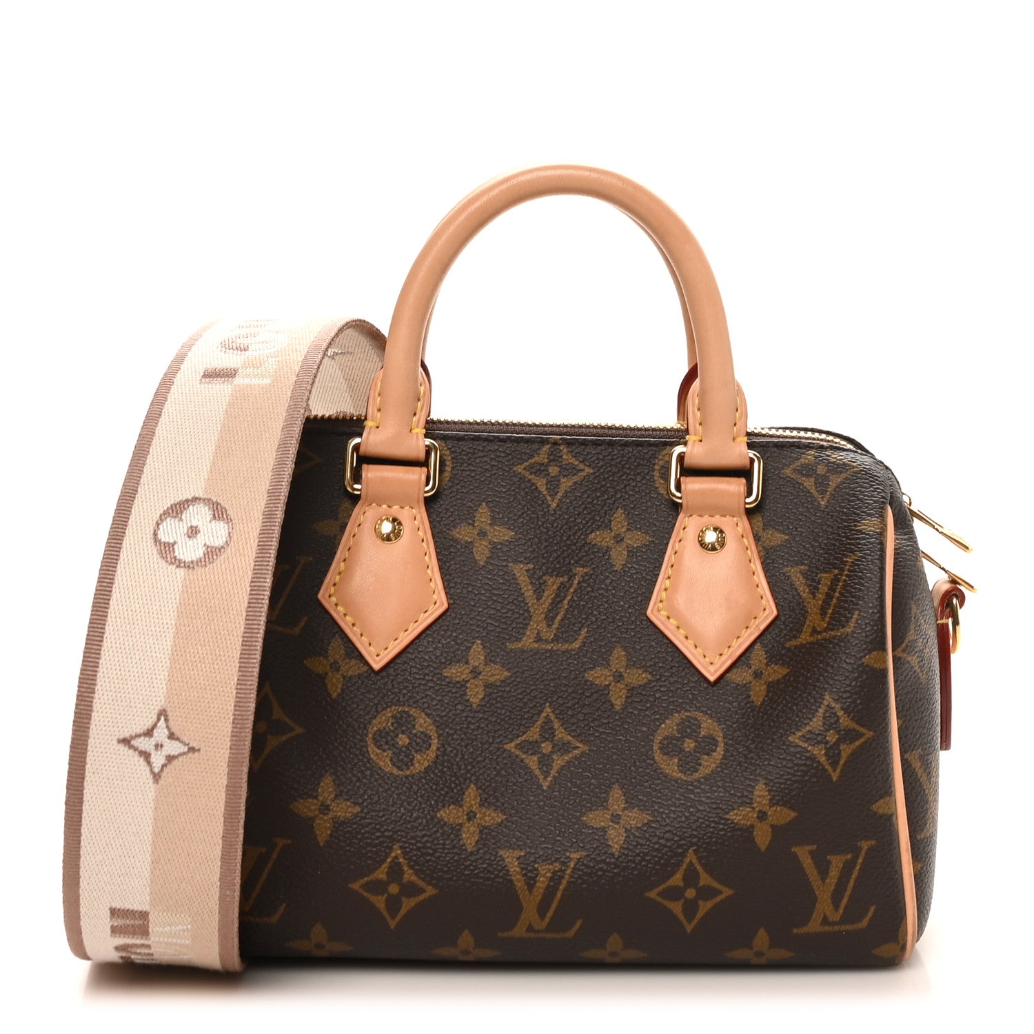 Louis Vuitton Monogram Speedy Bandouliere 20 Beige