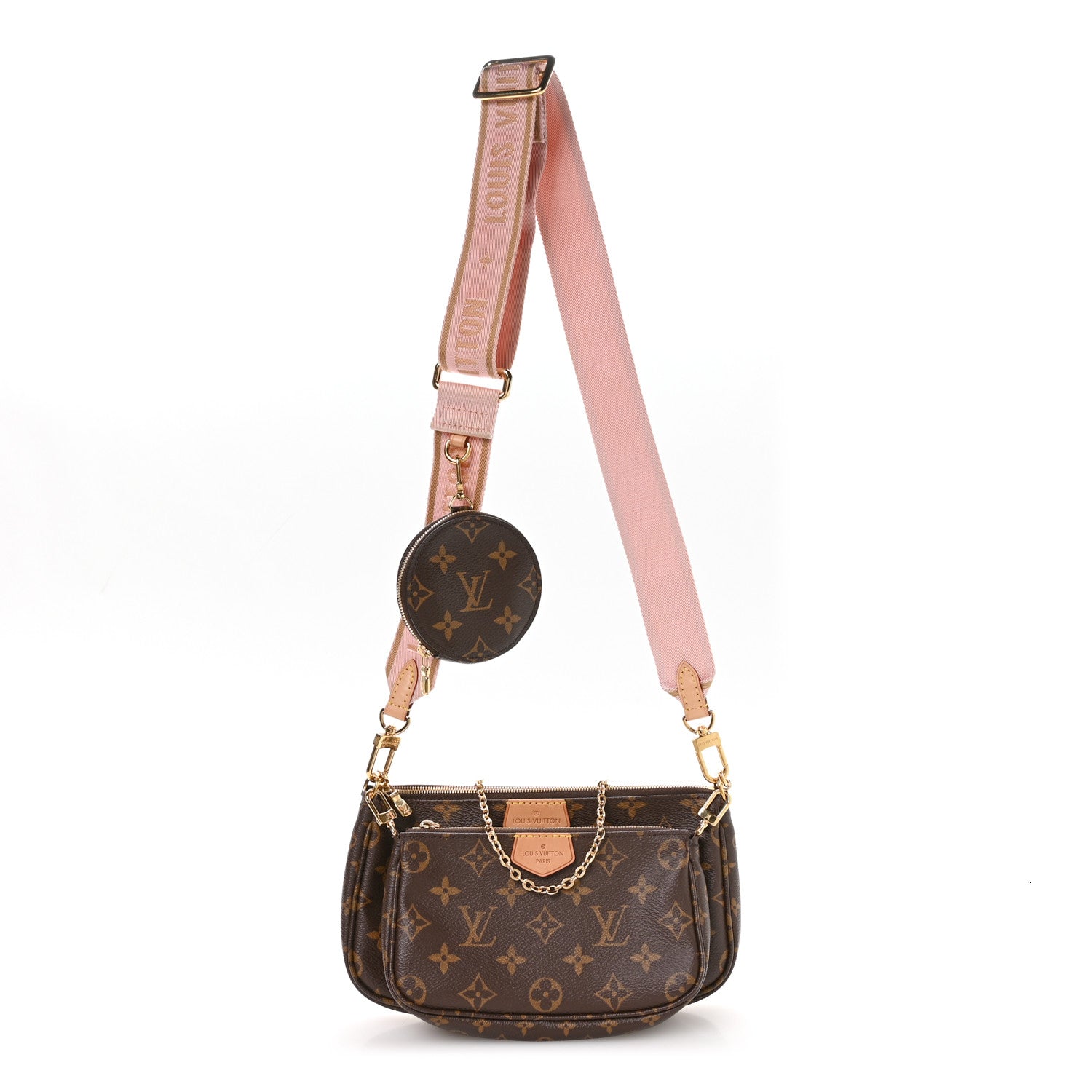Louis Vuitton Monogram Multi Pochette Accessories Rose Clair