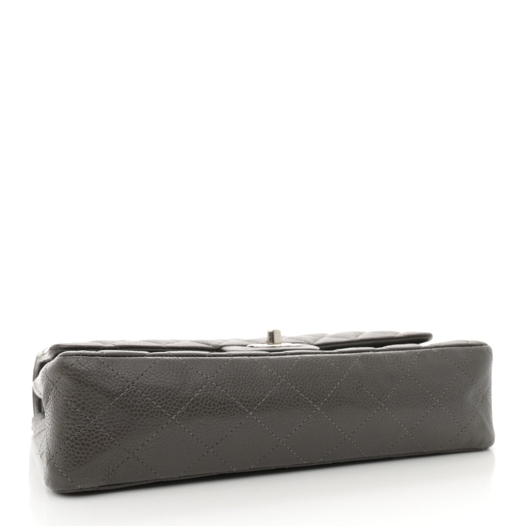 Chanel Caviar Quilted Medium Double Flap Dark Grey