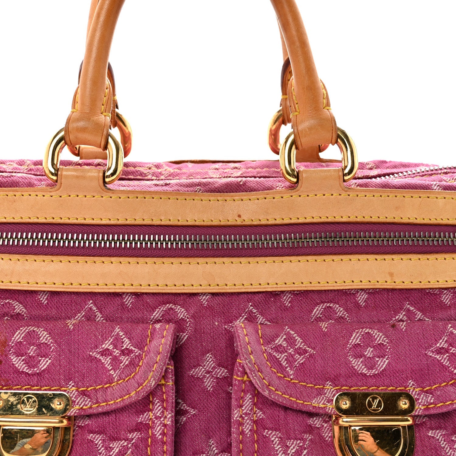 Louis Vuitton Monogram Denim Neo Speedy Fuchsia
