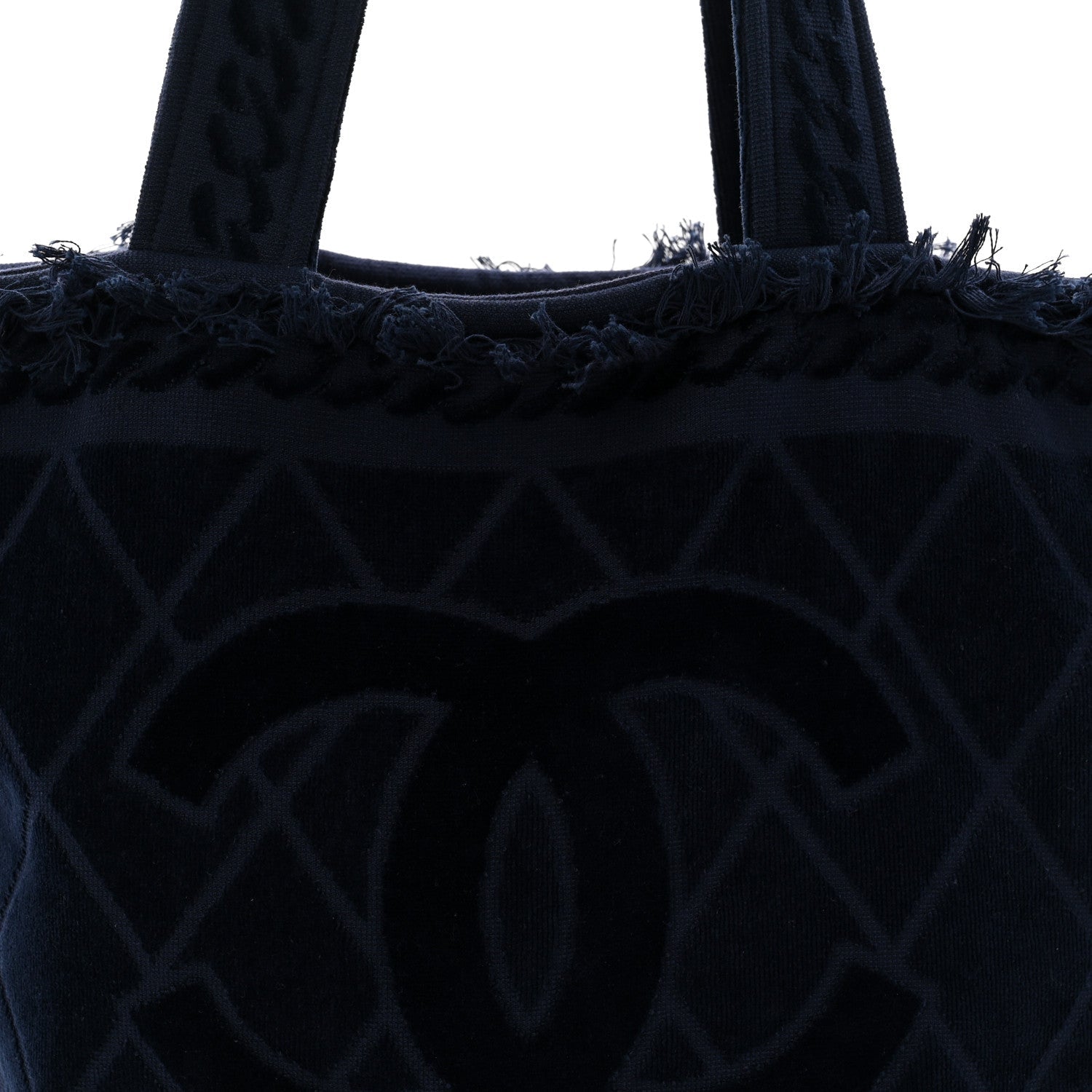Chanel Terry Cotton CC Beach Tote Towel Set Blue