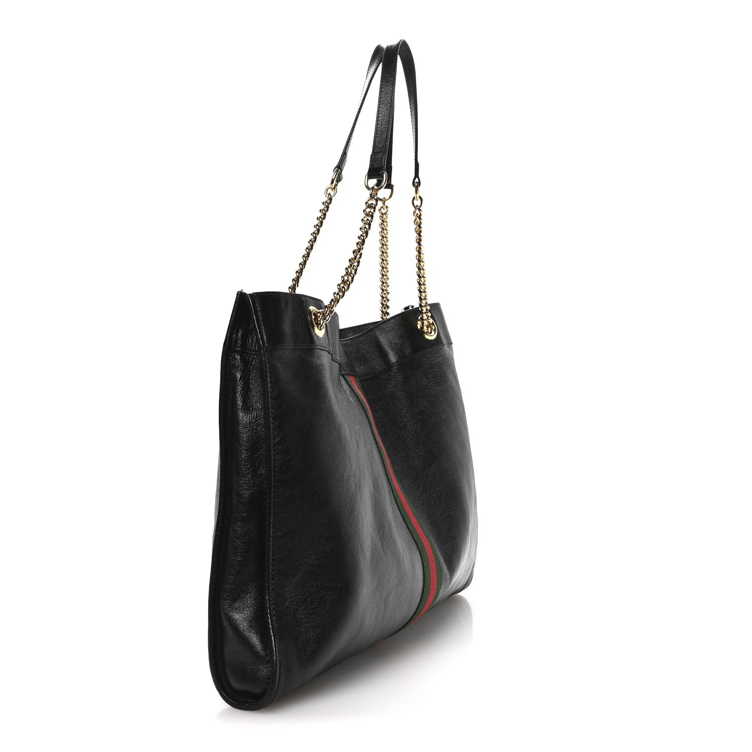 Gucci Calfskin Large Rajah Chain Tote Black