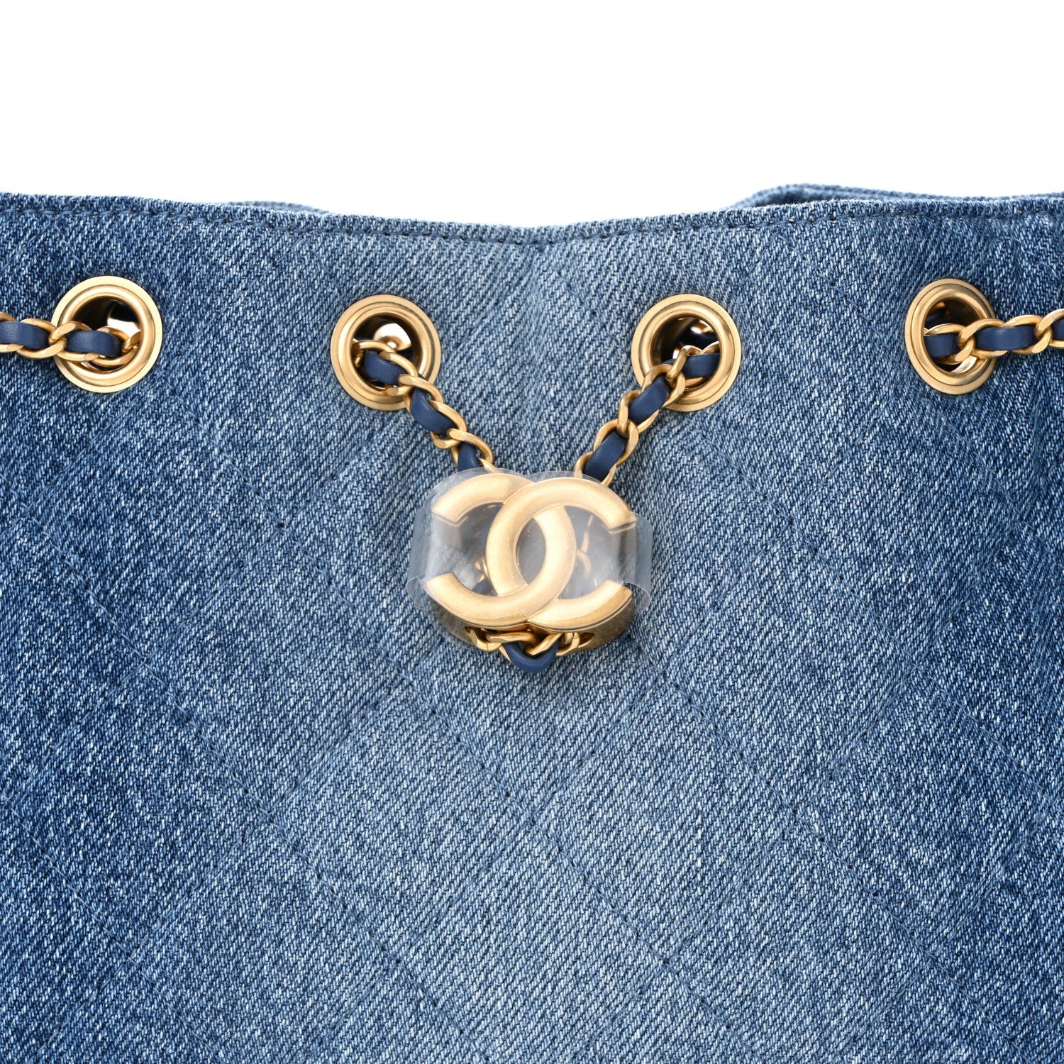 Chanel Washed Denim Quilted Mini Chanel 25 Handbag Blue