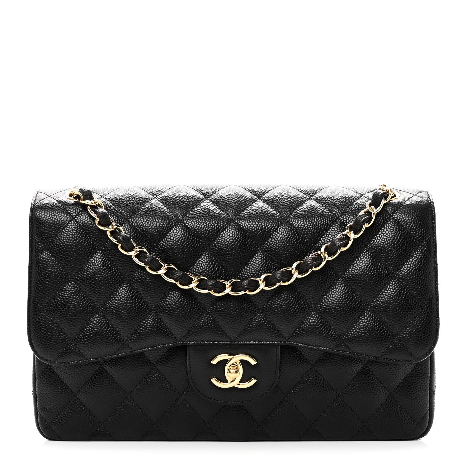 Chanel Caviar Quilted Jumbo Double Flap Black