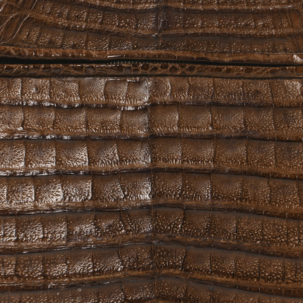 Chanel Alligator Shopping Tote Brown