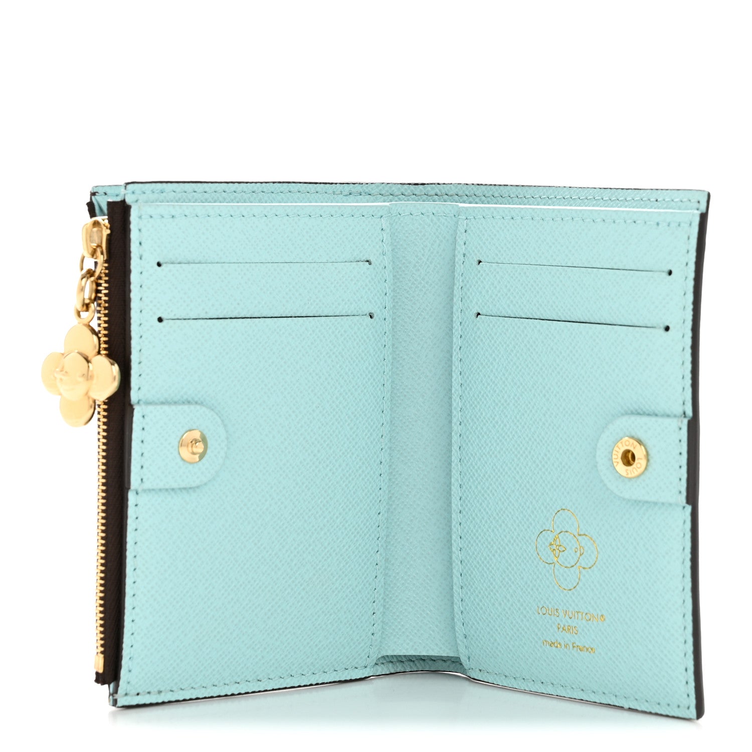 Louis Vuitton Monogram Snow Show Lisa Wallet Azur Frost