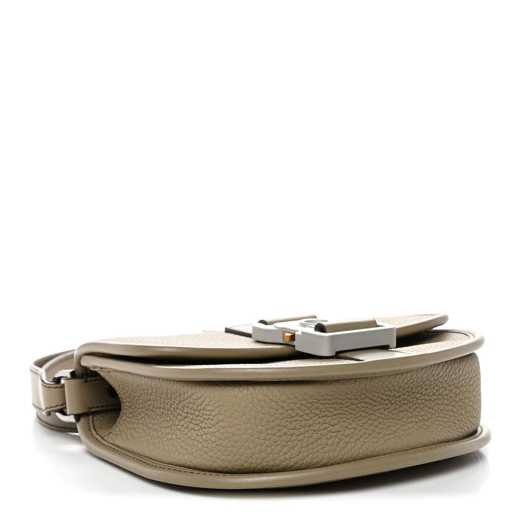 Christian Dior Grained Calfskin Mini Gallop Bag With Strap Beige