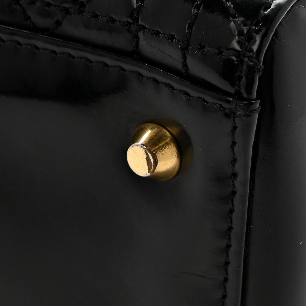 Christian Dior Patent Cannage Medium Lady Dior Black