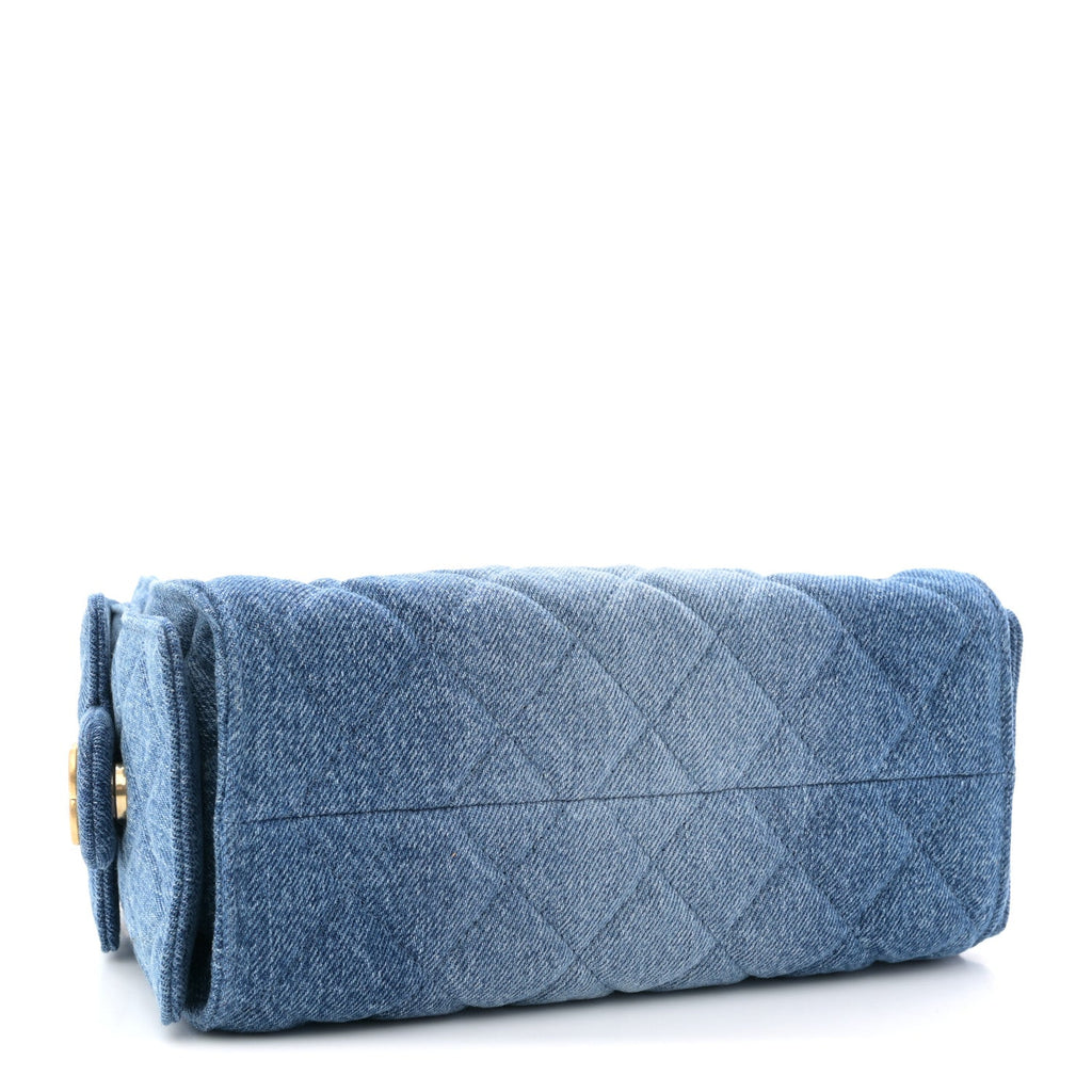 Chanel Washed Denim Quilted Mini Chanel 25 Handbag Blue