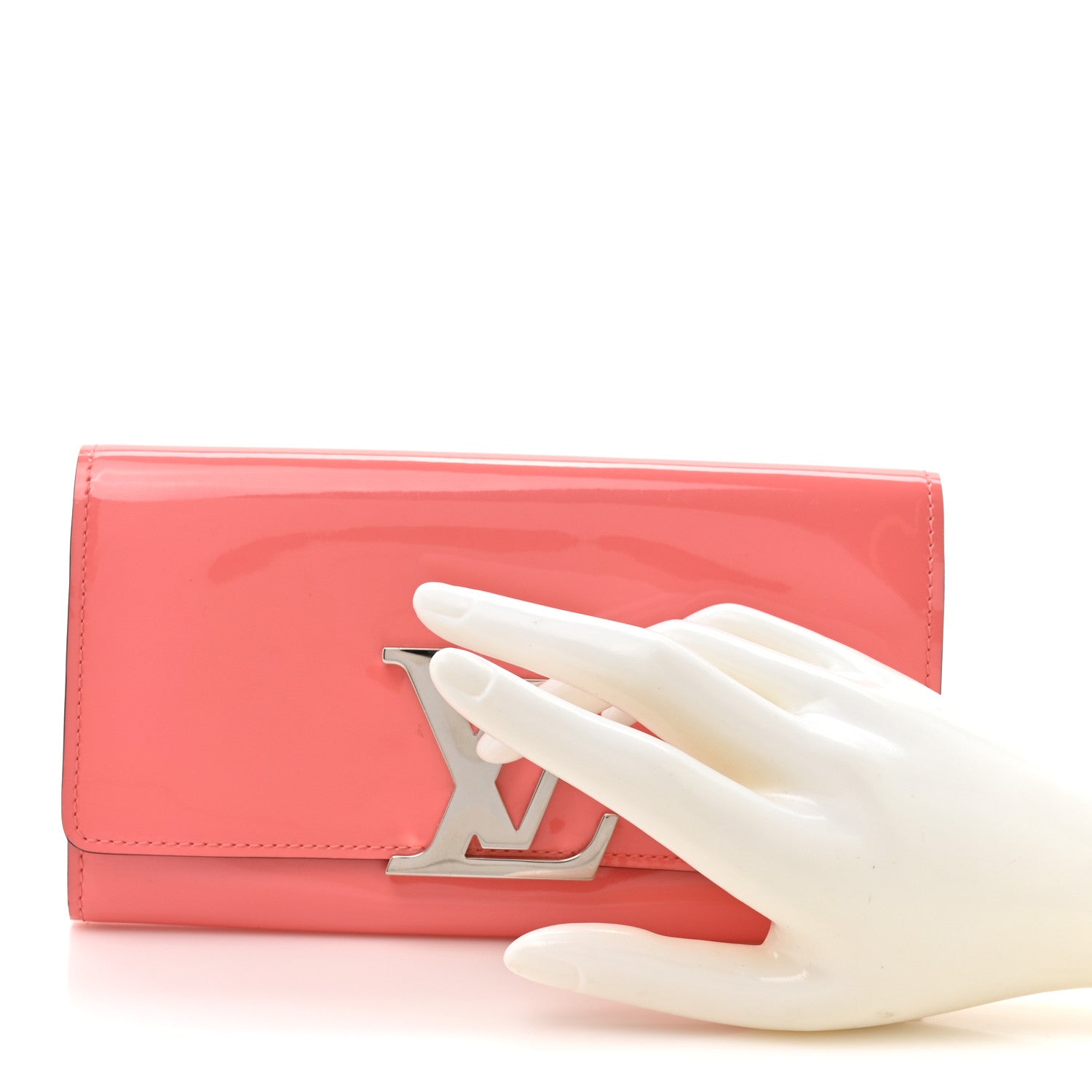 Louis Vuitton Patent Louise Wallet Rose Litchi