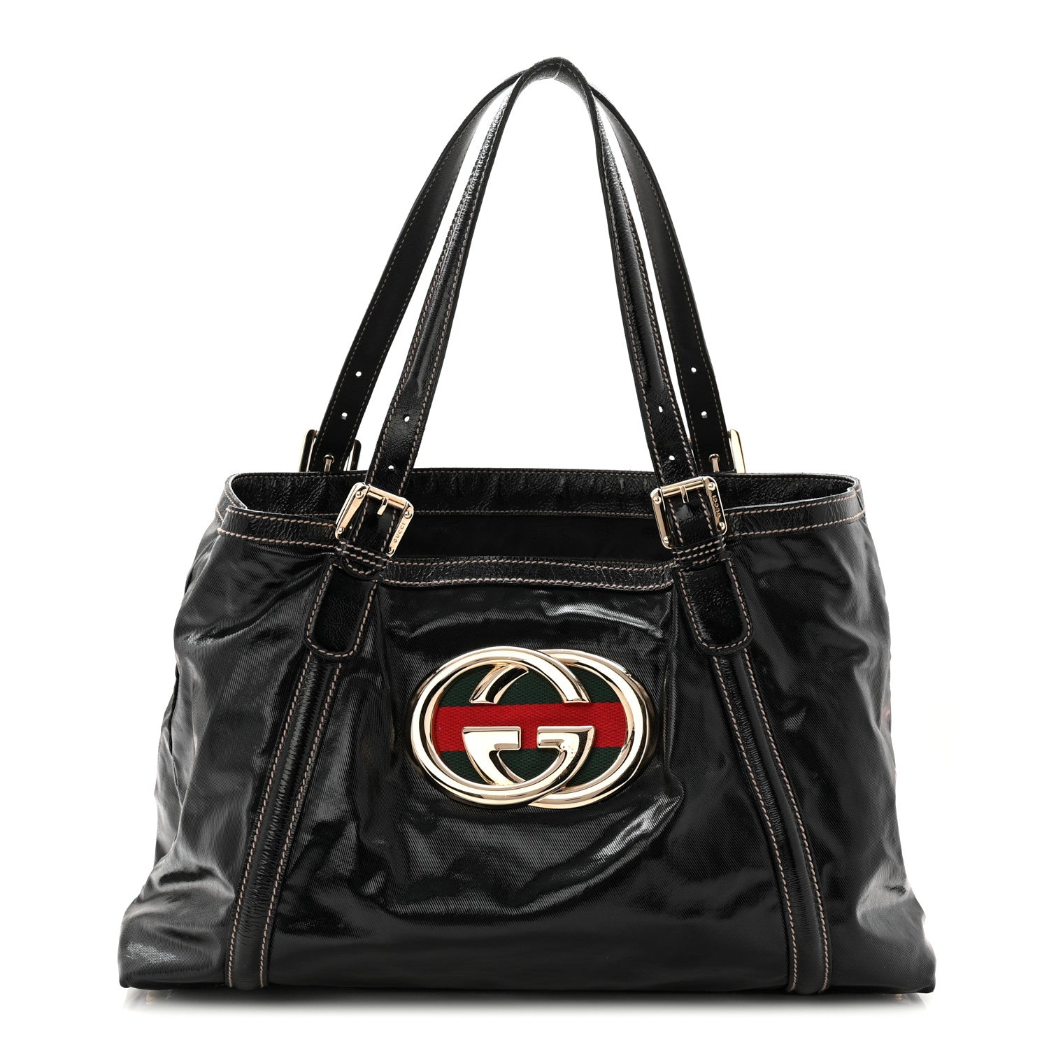 Gucci Dialux Medium Britt Tote Black