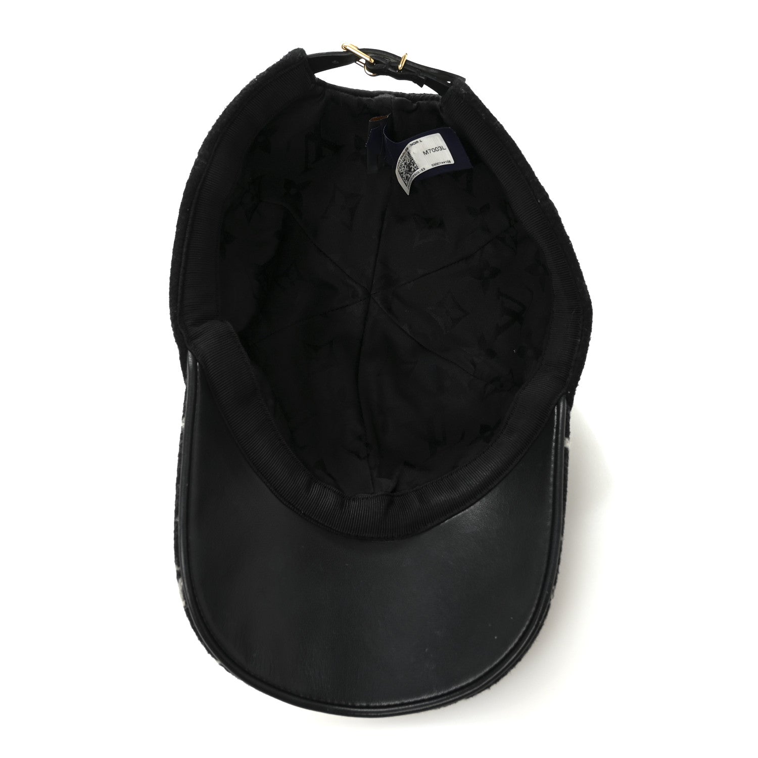 Louis Vuitton Wool Silk Monogram Endless Cap L Black