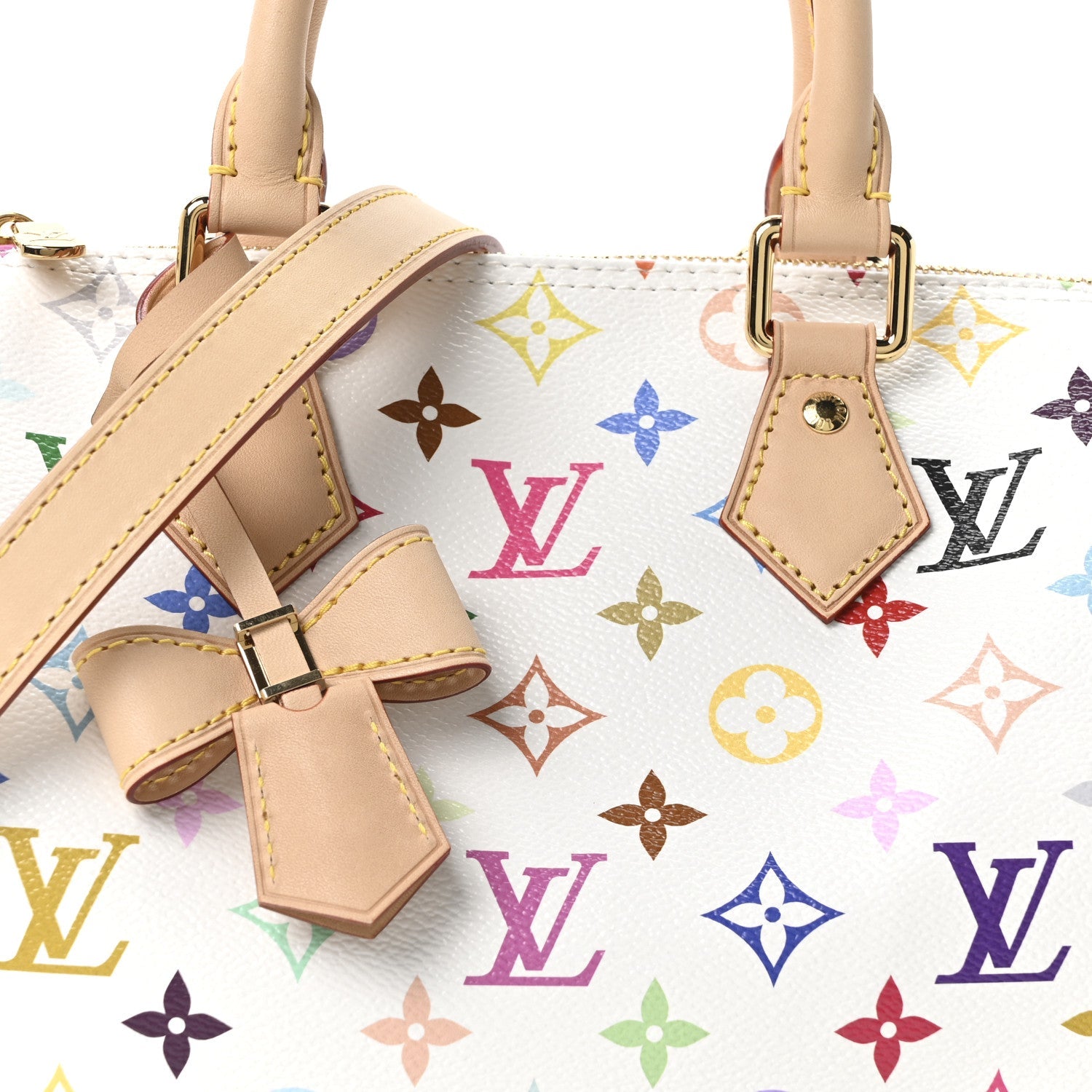 Louis Vuitton LV X TM Monogram Multicolor Speedy Bandouliere 25 White