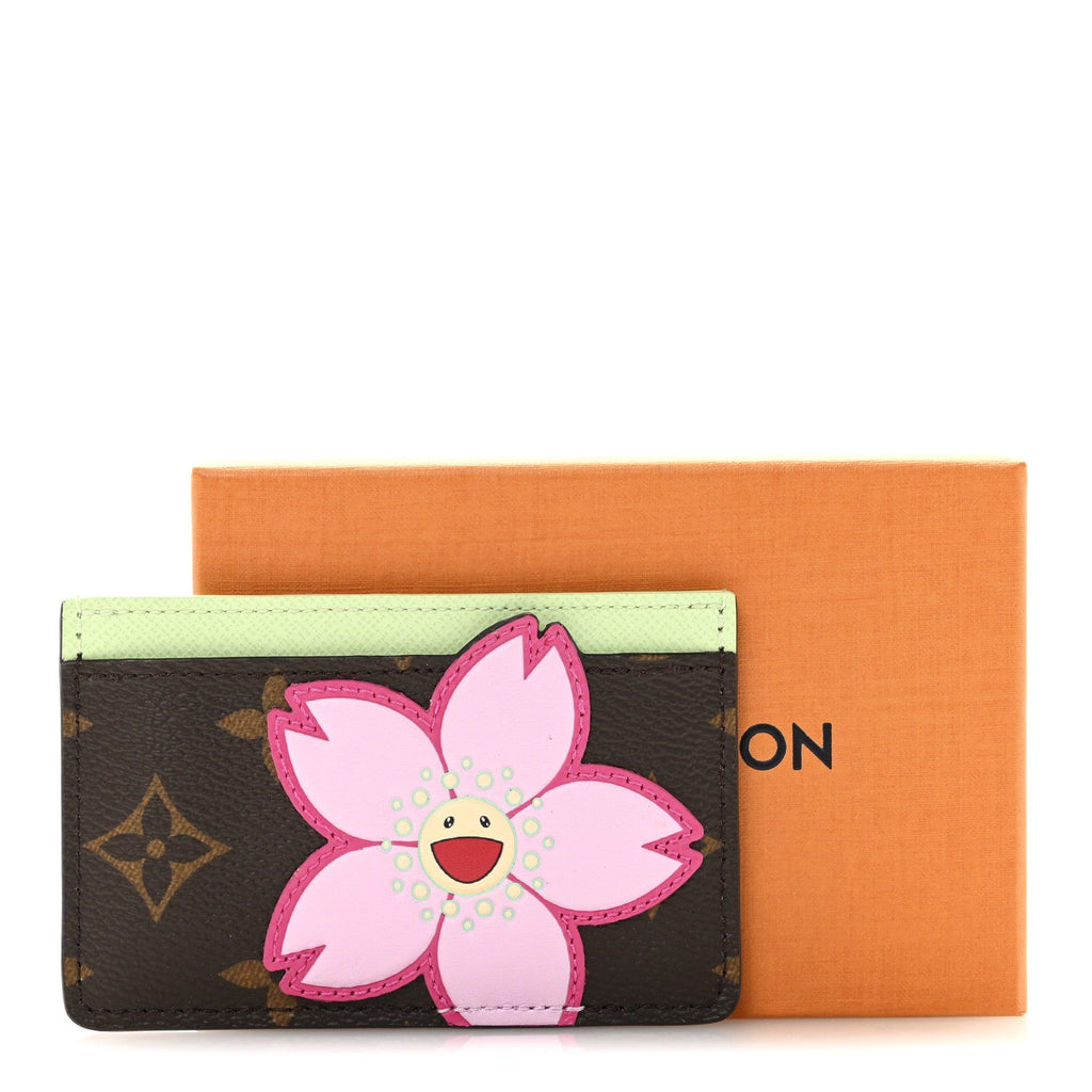 Louis Vuitton LV X TM Monogram Cherry Blossom Card Holder Sakura Brown