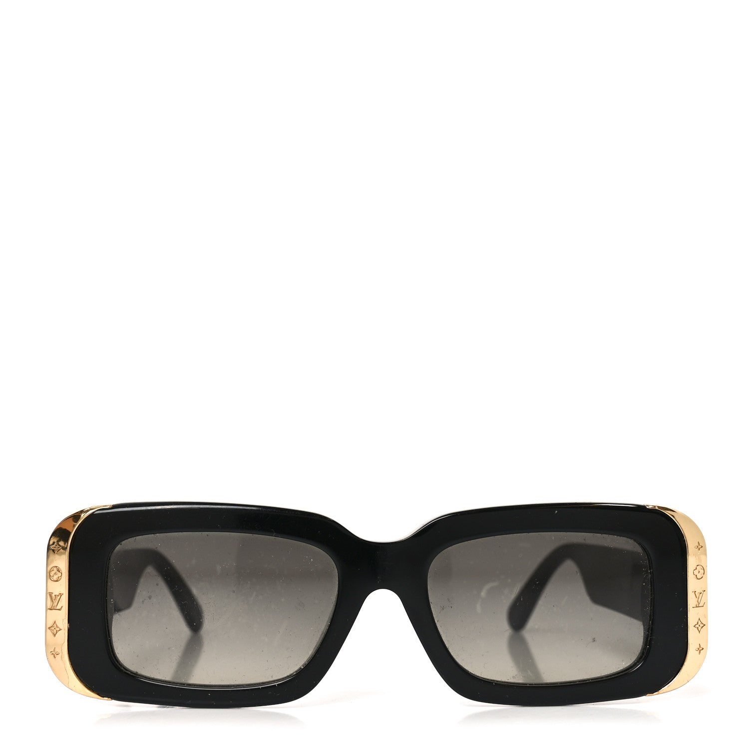 Louis Vuitton Acetate LV Moon Rectangle Sunglasses Z1653E Black