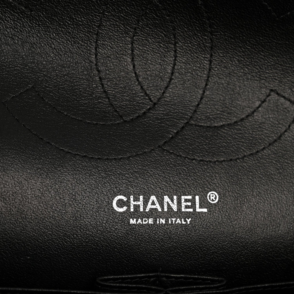 Chanel Patent Quilted Jumbo Double Flap Black
