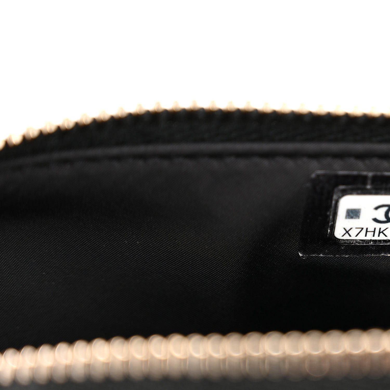Chanel Velvet Effect Nylon Shiny Crumpled Calfskin Mini Quilted Chanel 25 Clutch With Chain Black