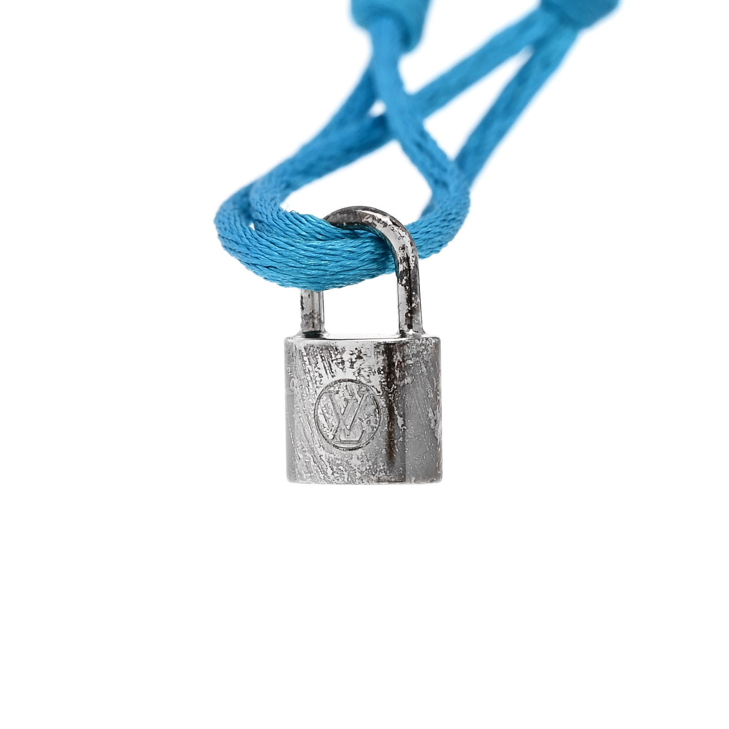 Louis Vuitton X UNICEF Sterling Silver Lockit Bracelet Blue