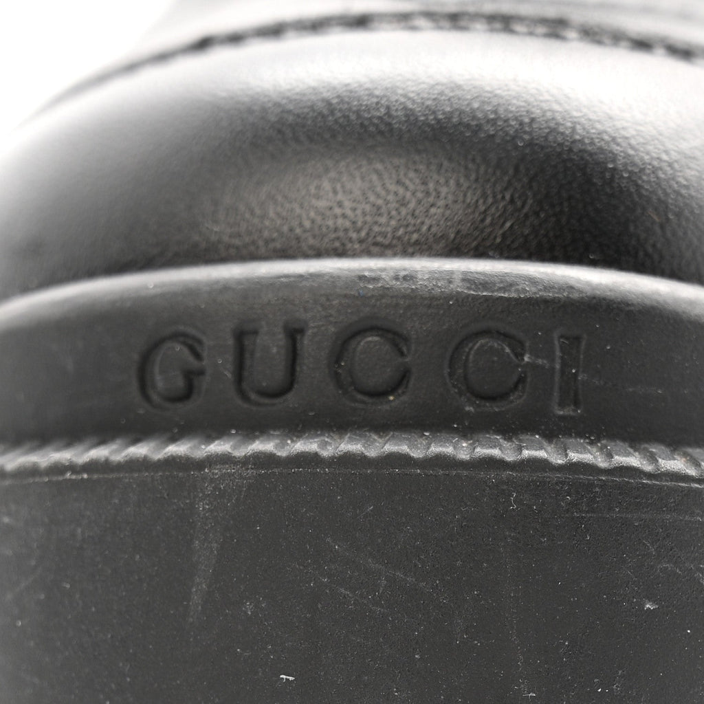 Gucci Calfskin Nappa Matelasse Frances Chelsea Boots 35.5 Black
