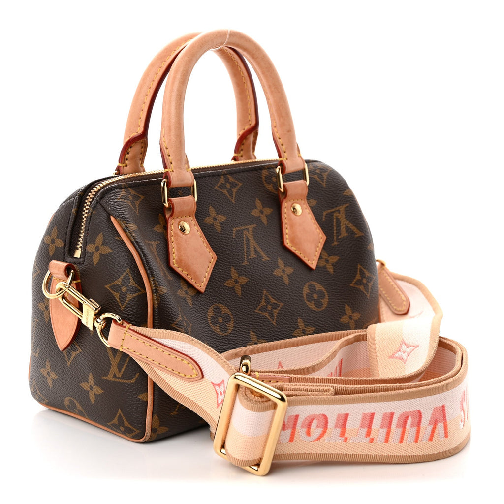 Louis Vuitton Monogram Speedy Bandouliere 20 Pink Orange