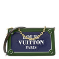 Louis Vuitton Monogram Calfskin Embossed Lexington Pouch Blue Green