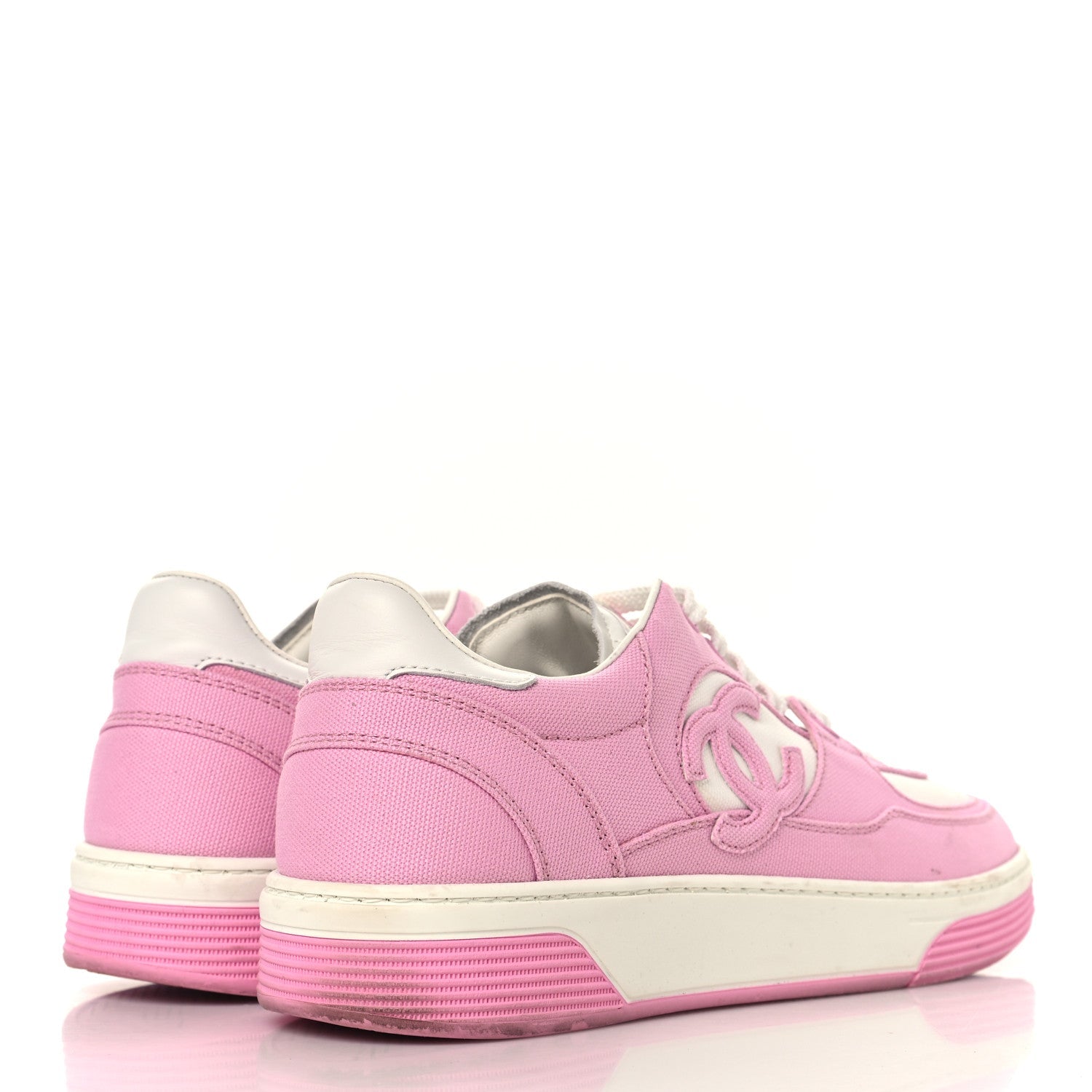 Cotton Sneakers 39 Pink White