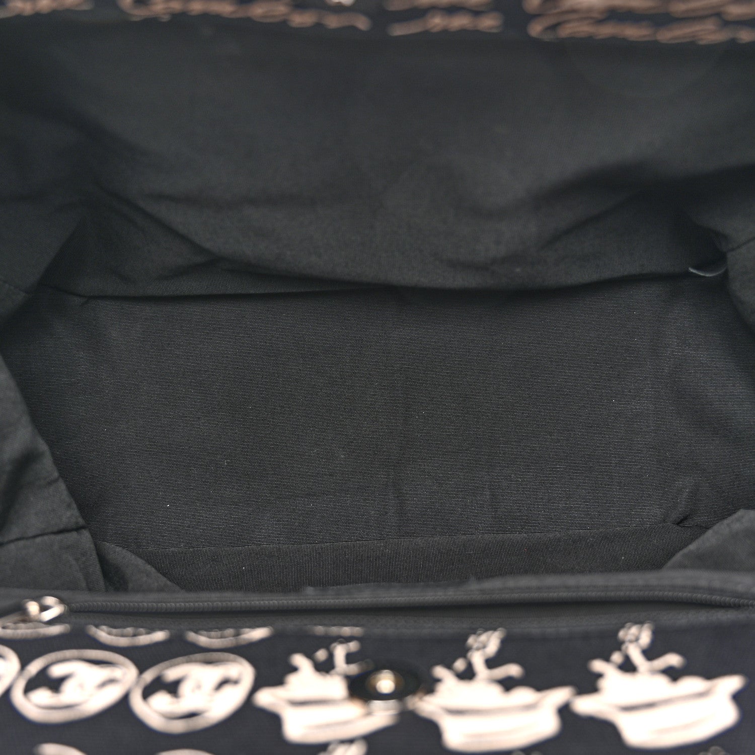 Chanel Canvas Camellia Flower Tote Black