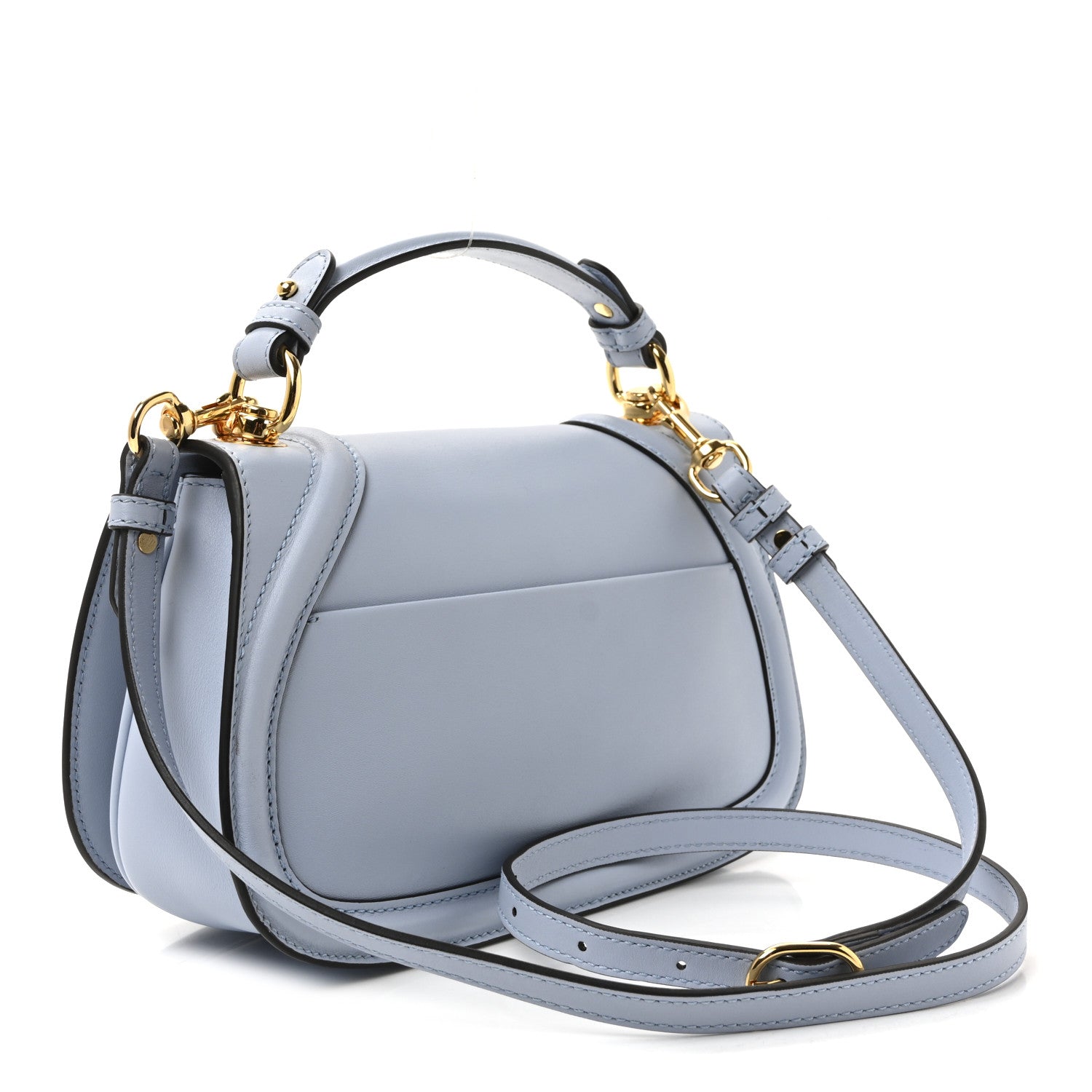 Gucci Roxy Calfskin Medium Blondie Top Handle Bag Cloudy Blue
