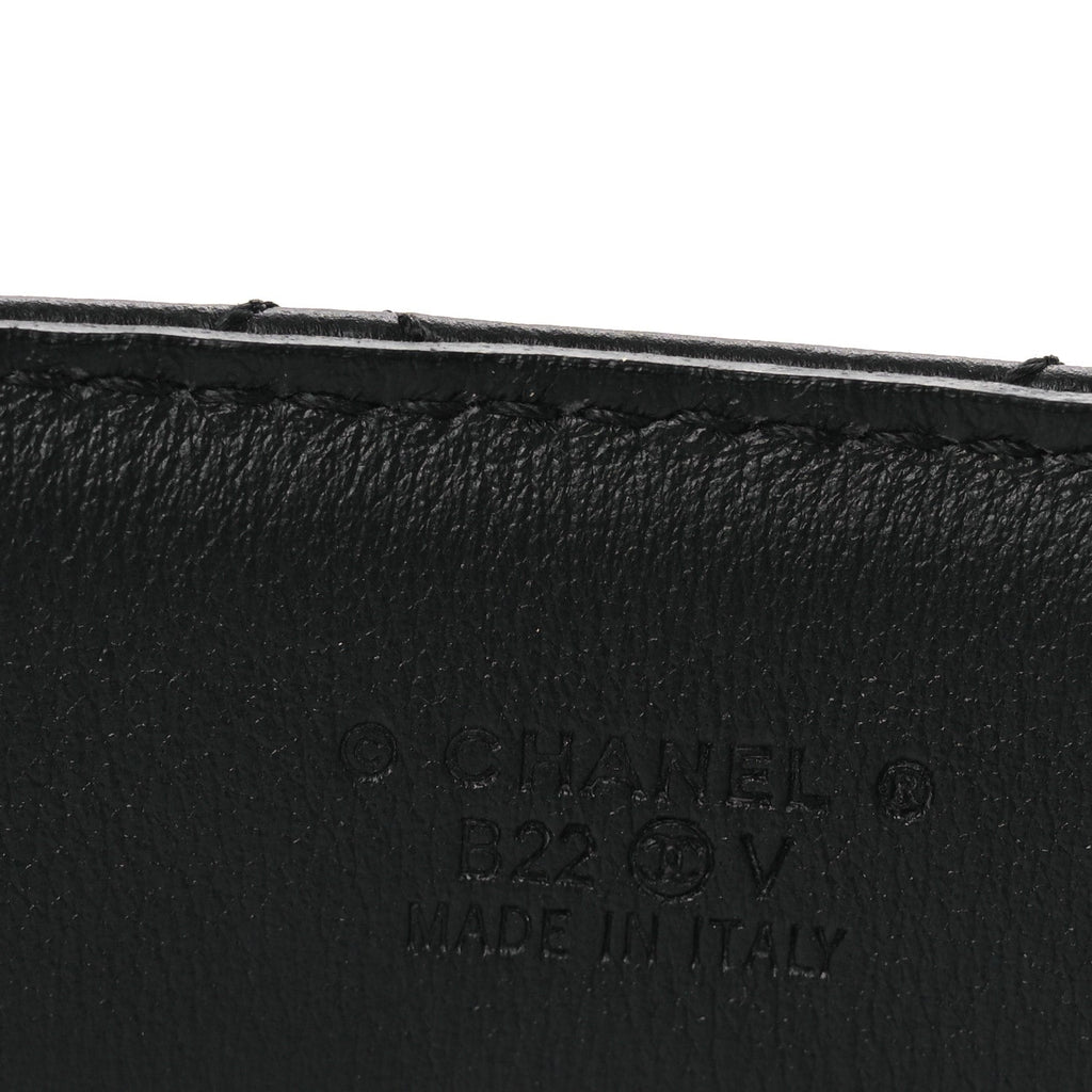 Lambskin Quilted CC Chain Belt 85 34 Black