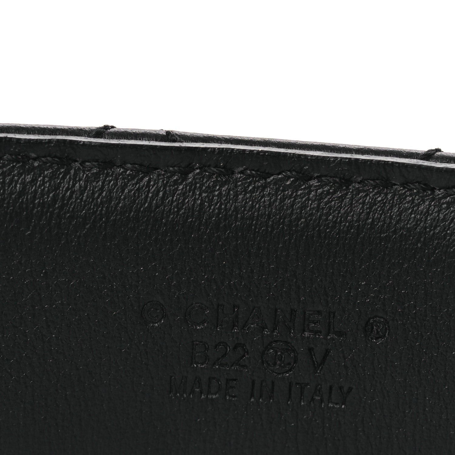 Lambskin Quilted CC Chain Belt 85 34 Black