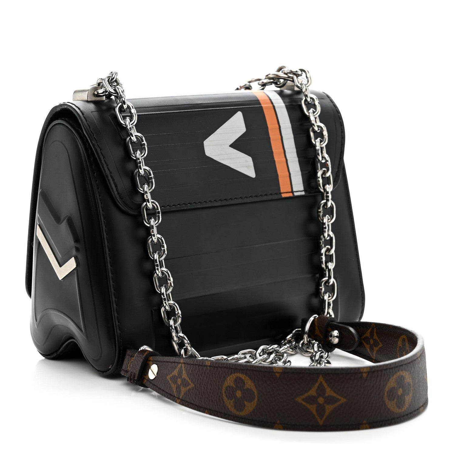 Louis Vuitton Epi Monogram Spaceship Embossed Twist Shoulder Bag PM Black