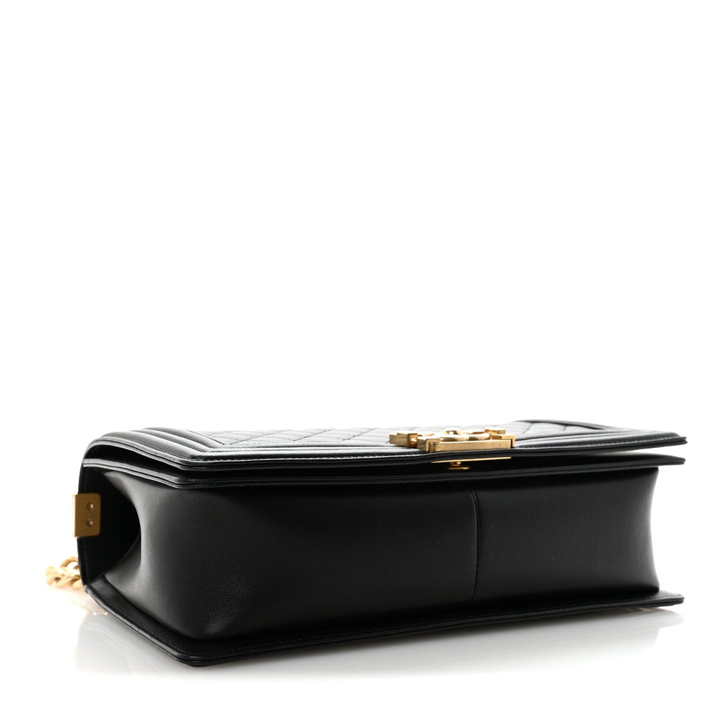 Chanel Lambskin Quilted New Medium Boy Flap Black