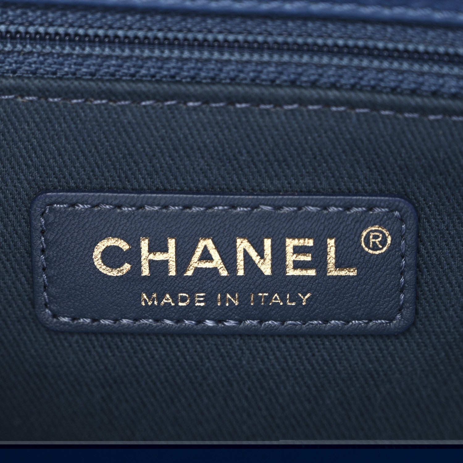 Chanel Aged Calfskin Chevron Quilted Small Coco Handle Flap Blue